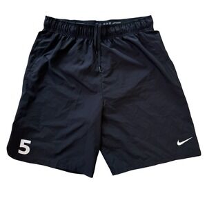 Nike Dri-FIT Men's Black Athletic Running Training Shorts Number 5 Medium 9"